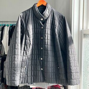 Women's Black Quilted Coat